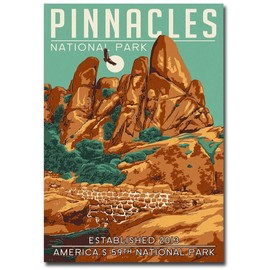 Pinnacles National Park Art Travel Refrigerator Magnet Size 2.5inch x 3.5inch, (travel921)