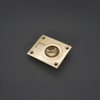 Infinity Decor Polished Brass Square Flush Pull Ring Handle 60mm