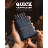 DUGRAFT Card Holder Wallet with ID Window, Leather Mens RFID
