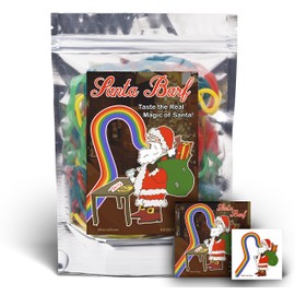 Santa Barf Rainbow Lace Licorice Funny Unique Christmas Stocking Stuffer Gag Candy Gift for Teens, Girls, Boys and Kids