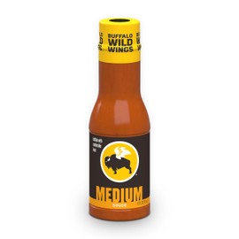 Buffalo Wild Wings Medium Buffalo Sauce, 12 fl. oz., Perfect Dipping Sauce, Chicken Marinade, Wing Seasoning and Burger Topping, Enjoy a Medium, Comfortable Heat