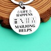 Mahjong Keychain Funny Gifts for Mahjong Lovers Friends Family Jewelry