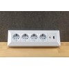 ChiliTec Steckdosenblock Ecksteckdose 4-Fach Mehrfachsteckdose mit USB-A USB-C PD für