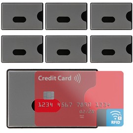 RAMTRIO TÜV-tested RFID blocker protective cover, pack of 6, security against data theft, card case and EC cards, bank cards, NFC protective covers, card protection case for credit cards, ID,