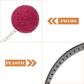 jojofuny Set of 4 Alien Headband Aerial Headband Head Boppers with Glitter Balls Ball Costume Headdress Party Hair Accessories for Christmas Carnival Cosplay Decoration Rosy