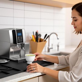 Iycnkok Silicone Coffee Bar Mat Detachable, 24”x16” Fits Under Coffee Maker Espresso Machine Station Mat for Countertop, Leak Proof Dish Drying Mat Bar Kitchen Accessories