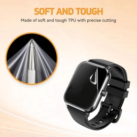 Frgnie Screen Protector Designed for QONBINK TG38 Smart Watch 1.85”(6 Pack) HD Clear Shield TPU Film Designed for Jacoosa Smart Watch 1.83''