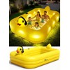 FizZeal Inflatable Pool with Lights,Solar Duck Inflatable Swimming Pool for