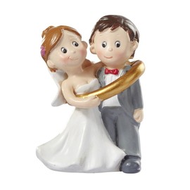 Hochzeitspaar * Brautpaar im Ring * Tortendekoration * Tortenfigur * Tischdekoration