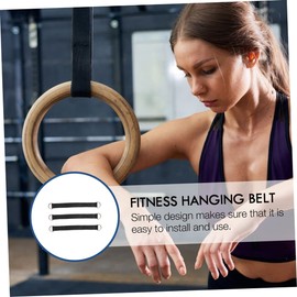 GRIRIW 3Pcs Multi Functional Gymnastic Ring Belt Durable Hanging Straps for Fitness Accessories Lightweight Exercise Hanging Band for Home Workouts Portable Design for Anytime Use