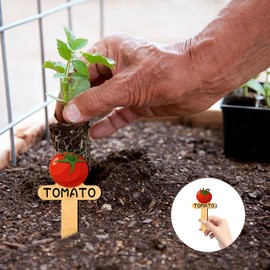 15 Pack Fun Garden Labels – Waterproof Wooden Plant Markers for Outdoor Use, Perfect for Vegetables and Seedlings, Add Fun to Your Garden with Adorable Plant Tags