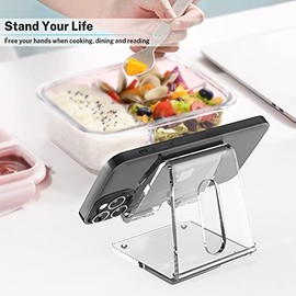 Crpich Soporte acrlico para telfono Celular, Soporte porttil, Soporte para telfono mvil, Soporte Transparente para Escritorio, Switch, Android...     