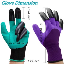 Fovakabo Garden Gloves with Claws, Breathable Gardening Work Gloves for Digging, Claw Gardening Gloves for Planting, Anti-Puncture Garden Gloves Best Gifts for Gardeners(1 Blue).