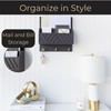 BLU MONACO Mail Organizer Wall Mounted - Grey Wood Wall