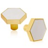 SWZHAI 12 Pcs Gold Knobs for Dresser Drawers, Brushed Brass