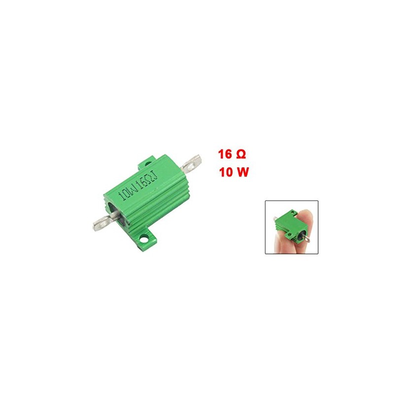 sourcingmap Green 10 Watt 16 Ohm 5% Aluminum Shell Wire