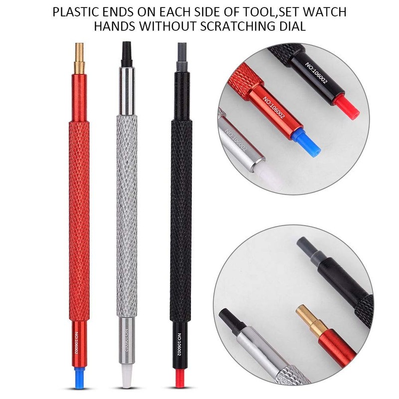 GOTOTOP 3pcs Watch Hand Pressers Pusher Fitting Set Kit Metal