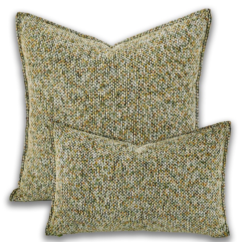 HERAYLI Premium Series Classic Tweed Throw Pillow Cover, Luxurious Chenille