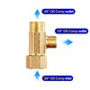 Add-A-Tee Adapter，Lead-Free Splitting Water Supply Fitting 3/8" Compression Inlet x