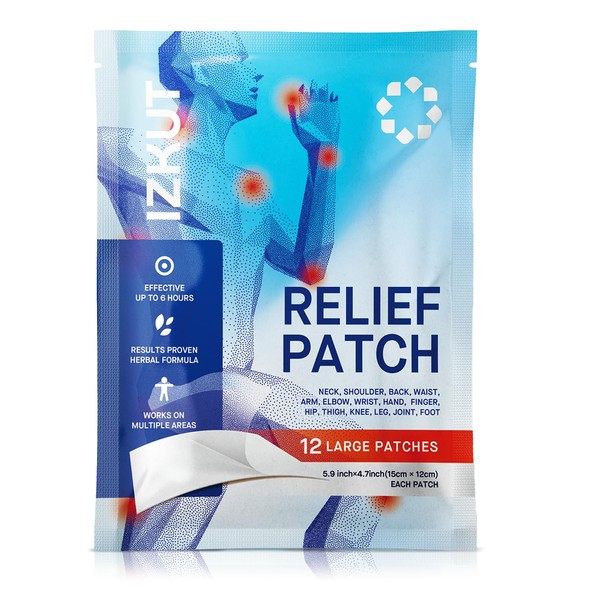IZKUT Pain Patches for Joint Muscle & Neuropathy: Maximum Strength