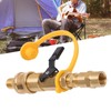 RV Propane Quick Connecting Adapter 1/4 Inch Shutoff Valve and