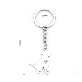 MUCOOS Pitbull Terrier Dog Keychain,Dog Keychain Gift for Pet Lovers,Pet Key Chain for Teacher and Women, Graduation or Friendship Gift