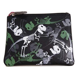 Dinosaur Printed Premium Leather Coin & Card Purse with Keyring