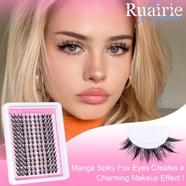 Cat Eye Lash Clusters Manga Eyelash Clusters Anime Cluster Lashes Left Right Cluster Eyelash Extensions Wispy Lash Extensions C Curly Lashes Clusters DIY 140pcs Lash Clusters by Ruairie