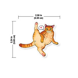 WIRESTER Fresh Scented Car Air Freshener Vent Clip, Decorative Accessories, Interior Decoration for Cars - Playful Orange Tabby Cat (S4)