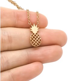 Be a Pineapple Message Card, Tiny Rose Gold Pineapple Necklace (Box) Miss Fit Boutique