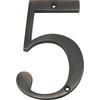 Distinctions 843245 4" Flush Mount Bronze House Number 5