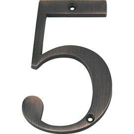 Distinctions 843245 4" Flush Mount Bronze House Number 5