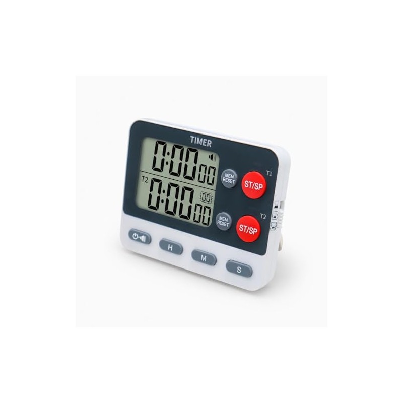 Digital Dual Kitchen Timer, 2 Channels Count UP/Down Kitchen Timer