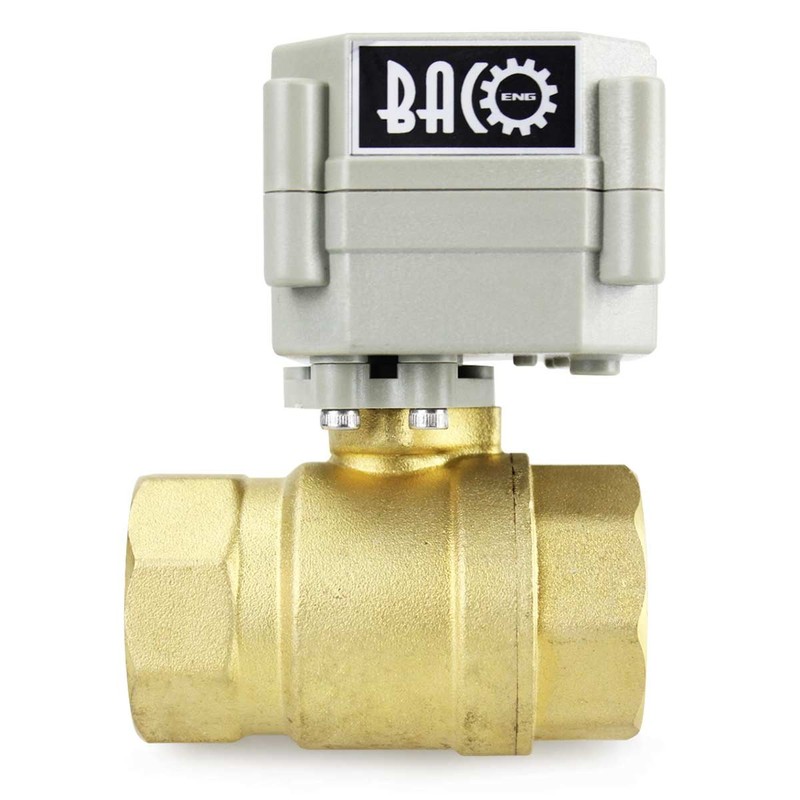 BACOENG AC110-230V 2 Way 1 Inch Brass Motor Ball Valve