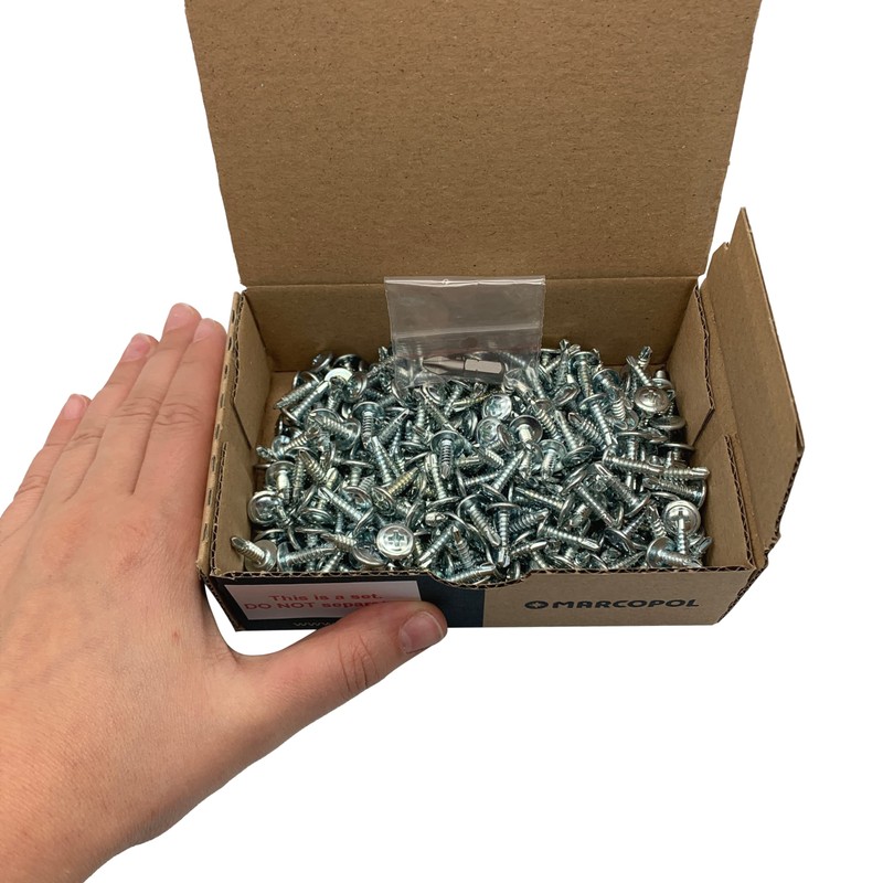 300 Pieces Zinc Plated Steel Screws 4.2 x 16mm Modified