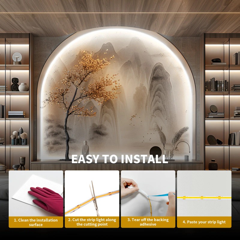 High Quality 24V 6500K COB Smart LED Strip Kit ETL
