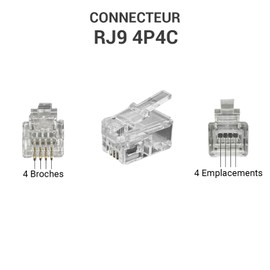 Waytex RJ9 Connector Pack of 100