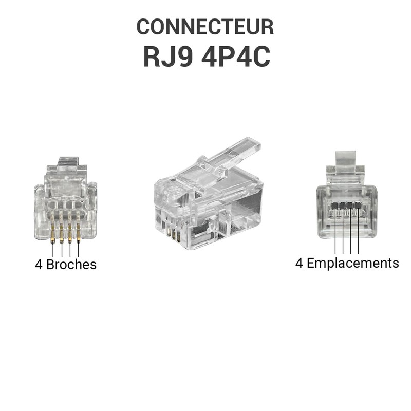 Waytex RJ9 Connector Pack of 100