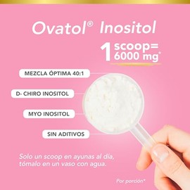 Inositol Ovatol Myo Inositol y D-Chiro en Polvo 40:1 | Alta porción con 6gr por toma, Suplemento para mujer, Alta Biodisponibilidad, Sin agregados, Ce