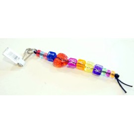Unbranded I Heart Mark Zipper Pull Charm Rainbow Sparkle Beads Blocks Key Chain