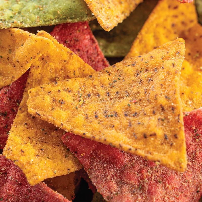 Sensible Portions Garden Veggie Flavor Burst Tortilla Chips, Nacho, 2