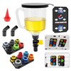 18Pcs No-Spill Engine Oil Funnel Kit, 1.59QT/1.5L Automotive Oil Funnel