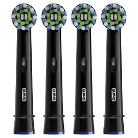 Oral-b Crossaction Electric Toothbrush Replacement Brush Head Refills, Black, 4 Count