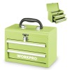 WORKPRO Portable Mini Metal Tool Box Tool Chest With 2