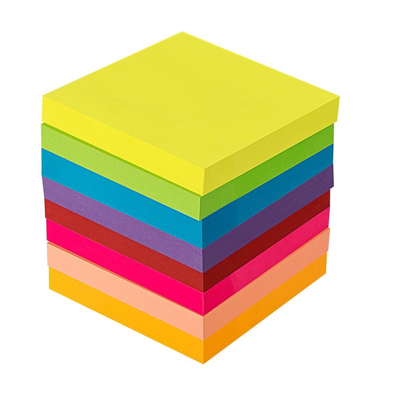 ZCZN 8 Assorted Colour Sticky Notes, 76 x 76 mm,100
