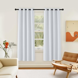 NICETOWN Greyish White Room Darkening 72 inch Curtain, Grommet Thermal Insulated Light Blocking Sound Reducing Window Treatment for Bedroom/Apartment, W46 x L72, 1 Panel