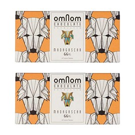 OmNom Madagascar Dark Chocolate | 66% Single Origin Madagascar Cacao | Icelandic Bean To Bar Chocolate by OMNOM CHOCOLATE REYKJAVIK | 2 x 60g Bar