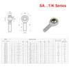 HiPicco SA12T/K Rod End Bearing, 4pcs 12mm Bore Self Lubricating