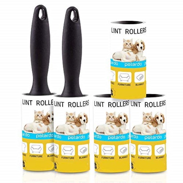 Lint Rollers for Pet Hair Extra Sticky Remover for Couch, Clothes Furniture and Carpet. Lint Brush Dog Hair Remover Cat Hair, Animal Hair, Pet Fur, Fuzz. 5 Large Pet Hair Lint Rollers