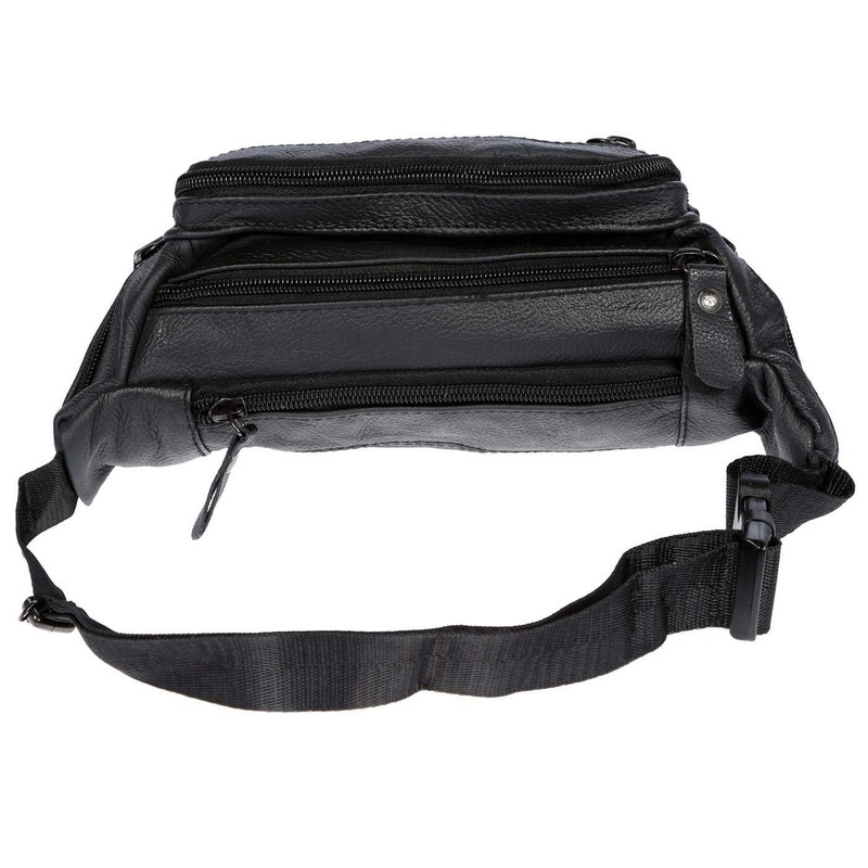 Leather Bum Bag for Men Women Black Brown Waist Bag